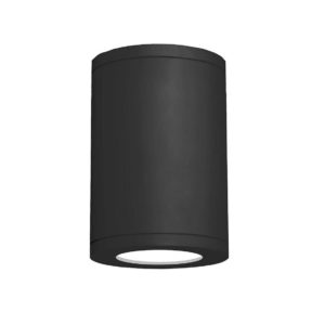 WAC Lighting Tube 11.75" Wet Rated LED Flush 2700K Narrow Beam 90CRI in Black