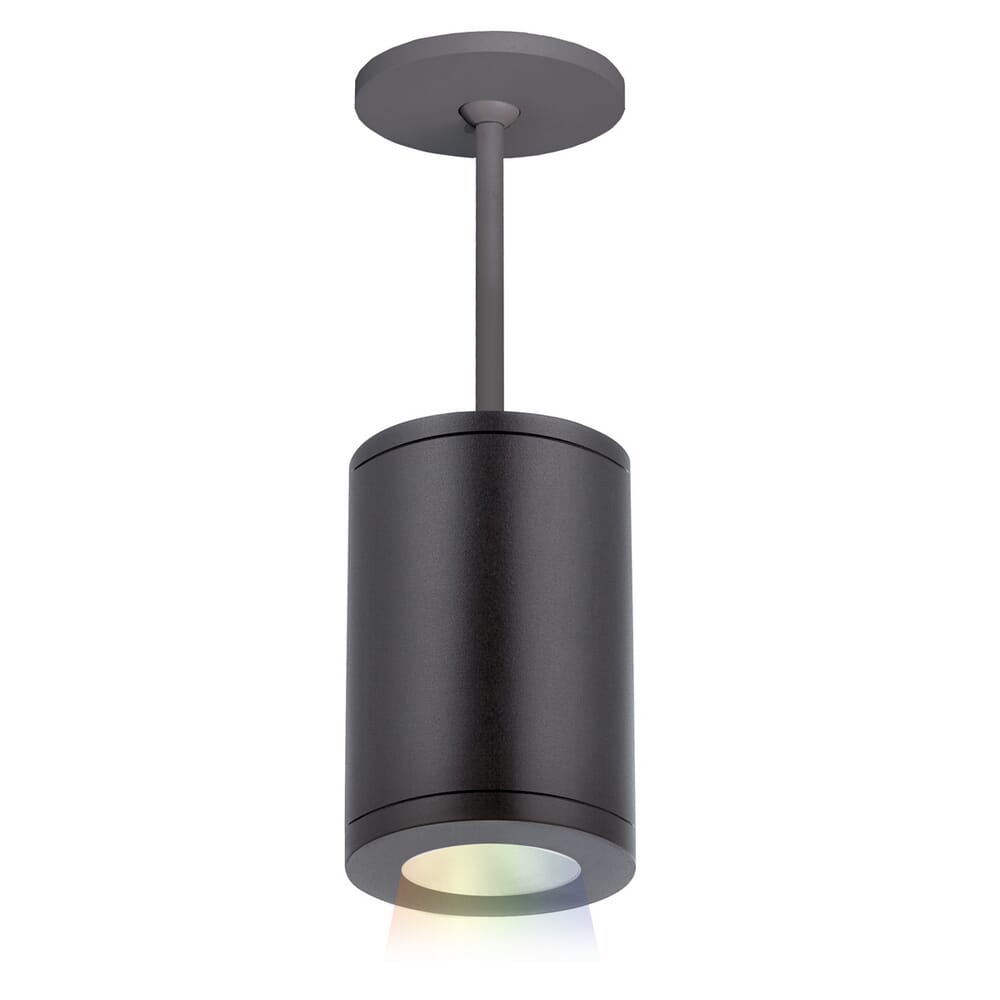 WAC Lighting Tube Architectural ilumenight 1-Light 5" LED Color Changing Pendant in Black