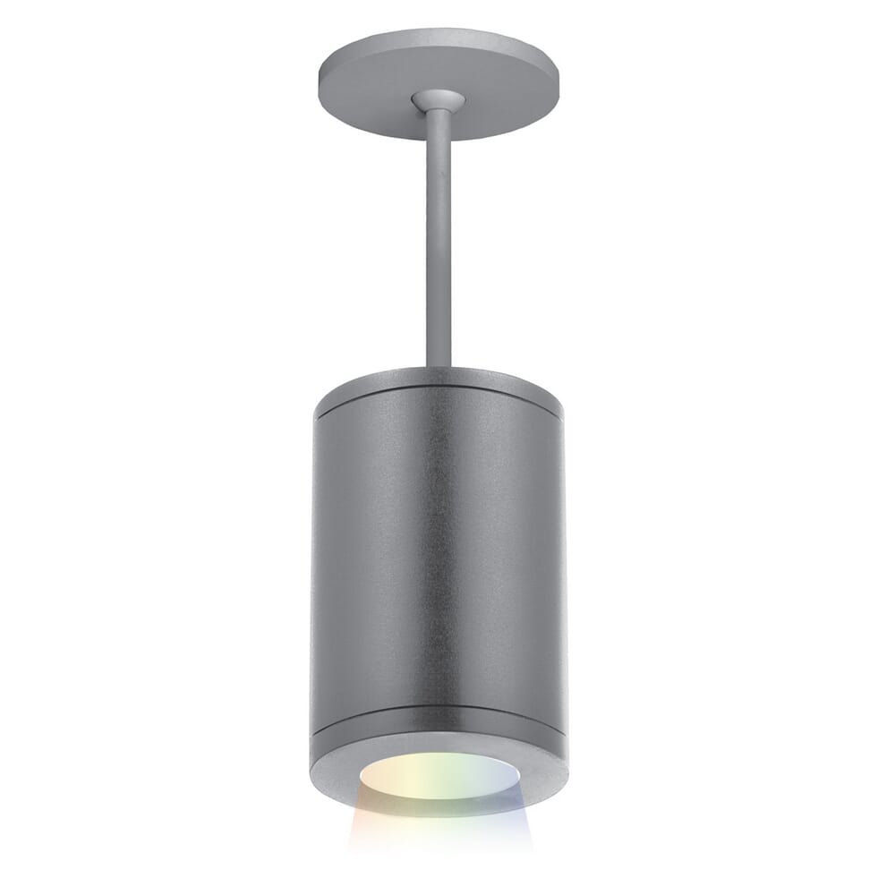 WAC Lighting Tube Architectural ilumenight 1-Light 5" LED Color Changing Pendant in Graphite