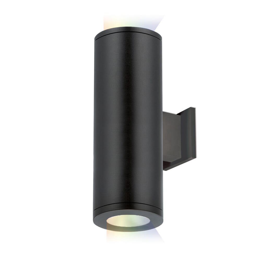 WAC Lighting Tube Architectural ilumenight 2-Light 5" LED Color Changing Up and Down Wall Light in Black