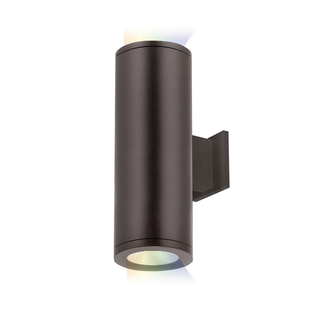 WAC Lighting Tube Architectural ilumenight 2-Light 5" LED Color Changing Up and Down Wall Light in Bronze