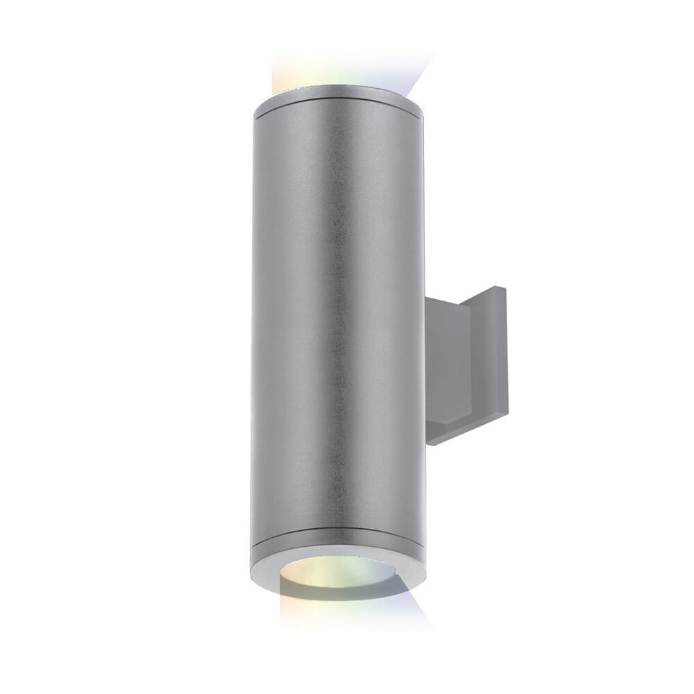 WAC Lighting Tube Architectural ilumenight 2-Light 5" LED Color Changing Up and Down Wall Light in Graphite