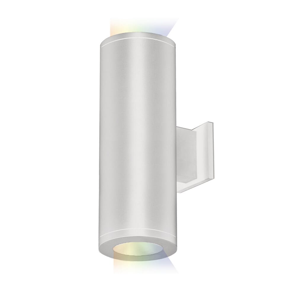 WAC Lighting Tube Architectural ilumenight 2-Light 5" LED Color Changing Up and Down Wall Light in White