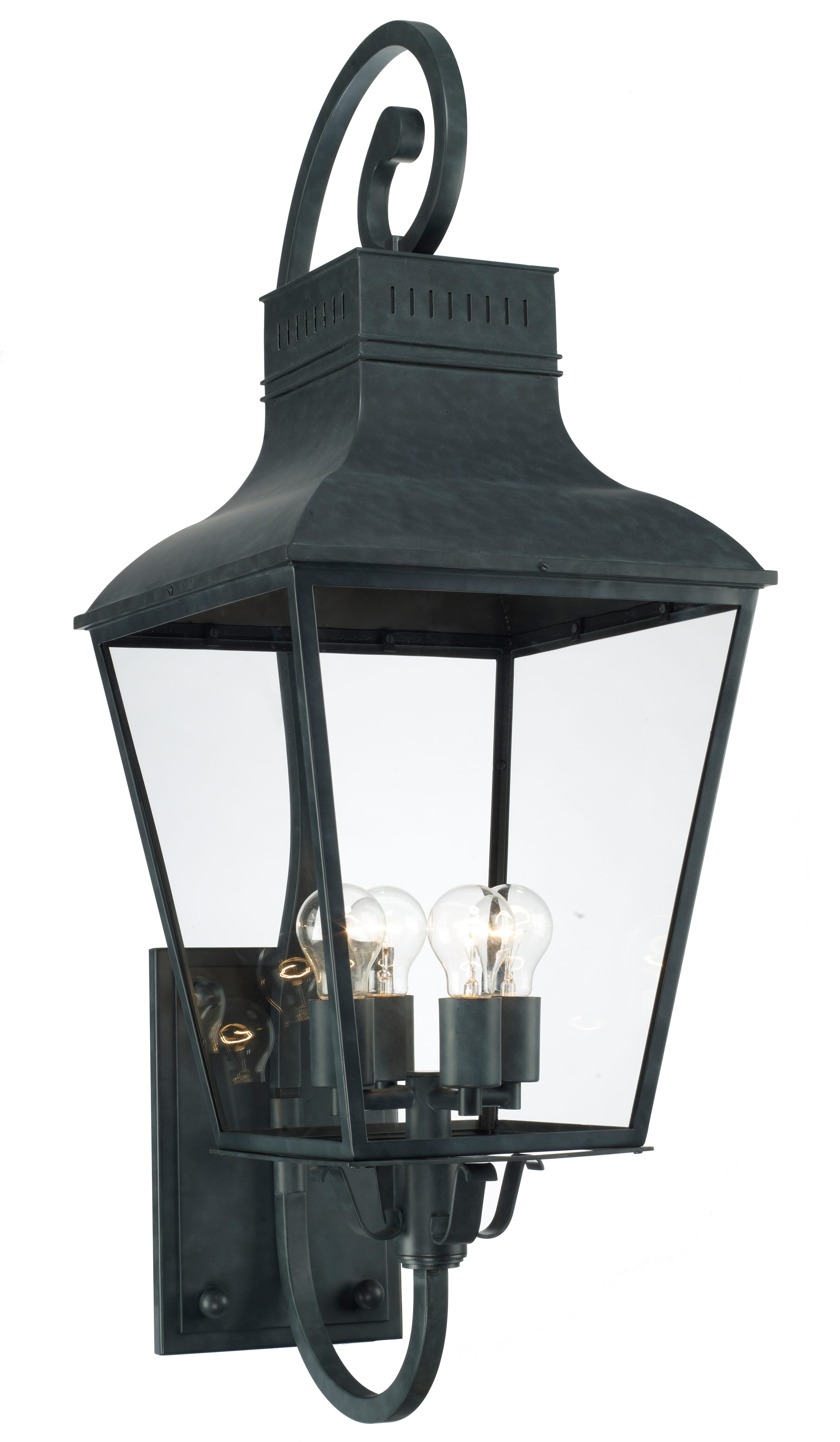 Crystorama Dumont 4-Light 39" Outdoor Wall Light in Graphite