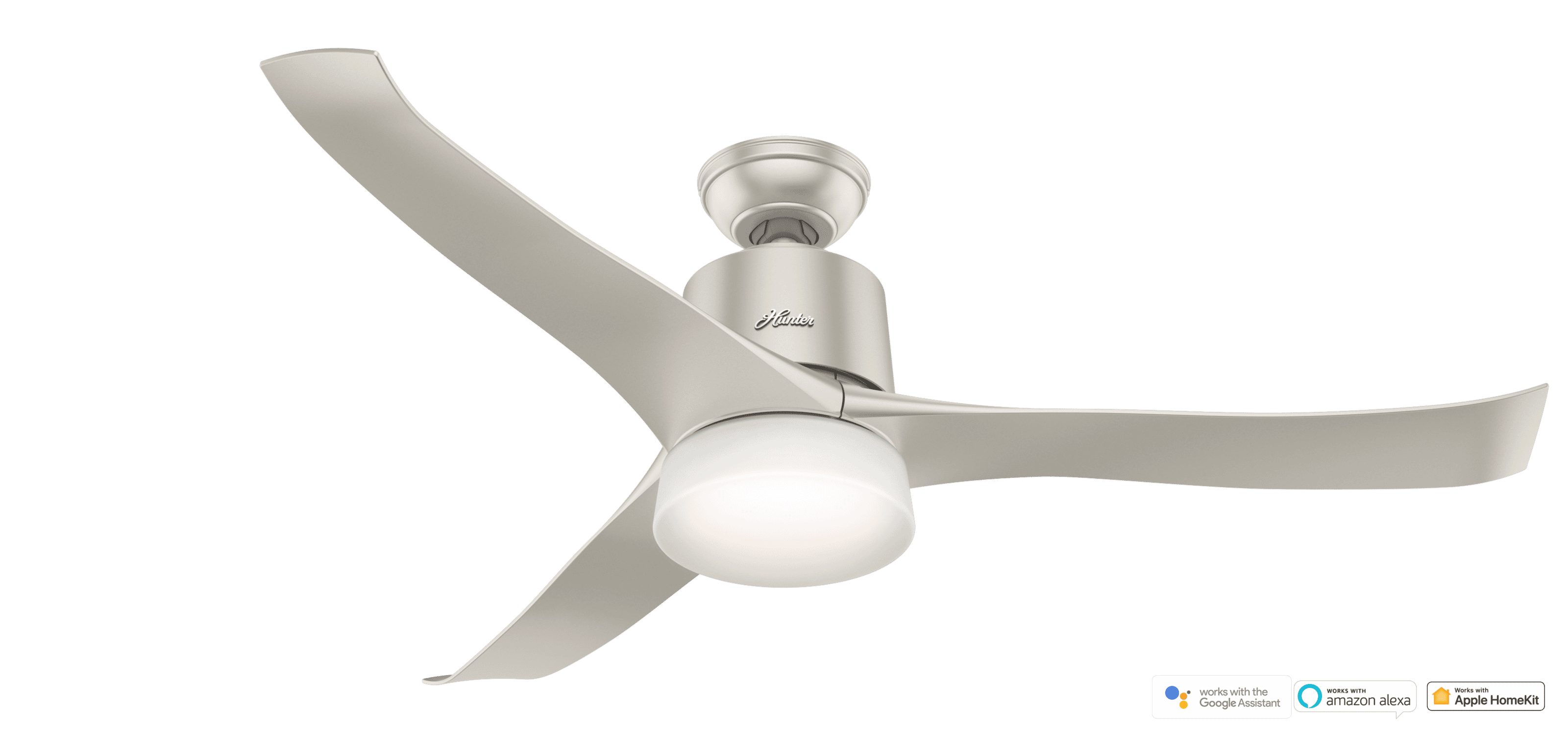 Hunter Symphony 2-Light 54" Indoor Ceiling Fan in Matte Nickel