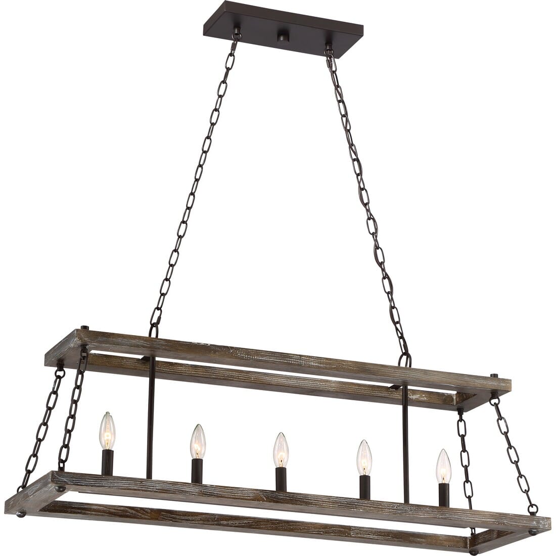 Quoizel Dwelling 5-Light 15" Transitional Chandelier in Western Bronze