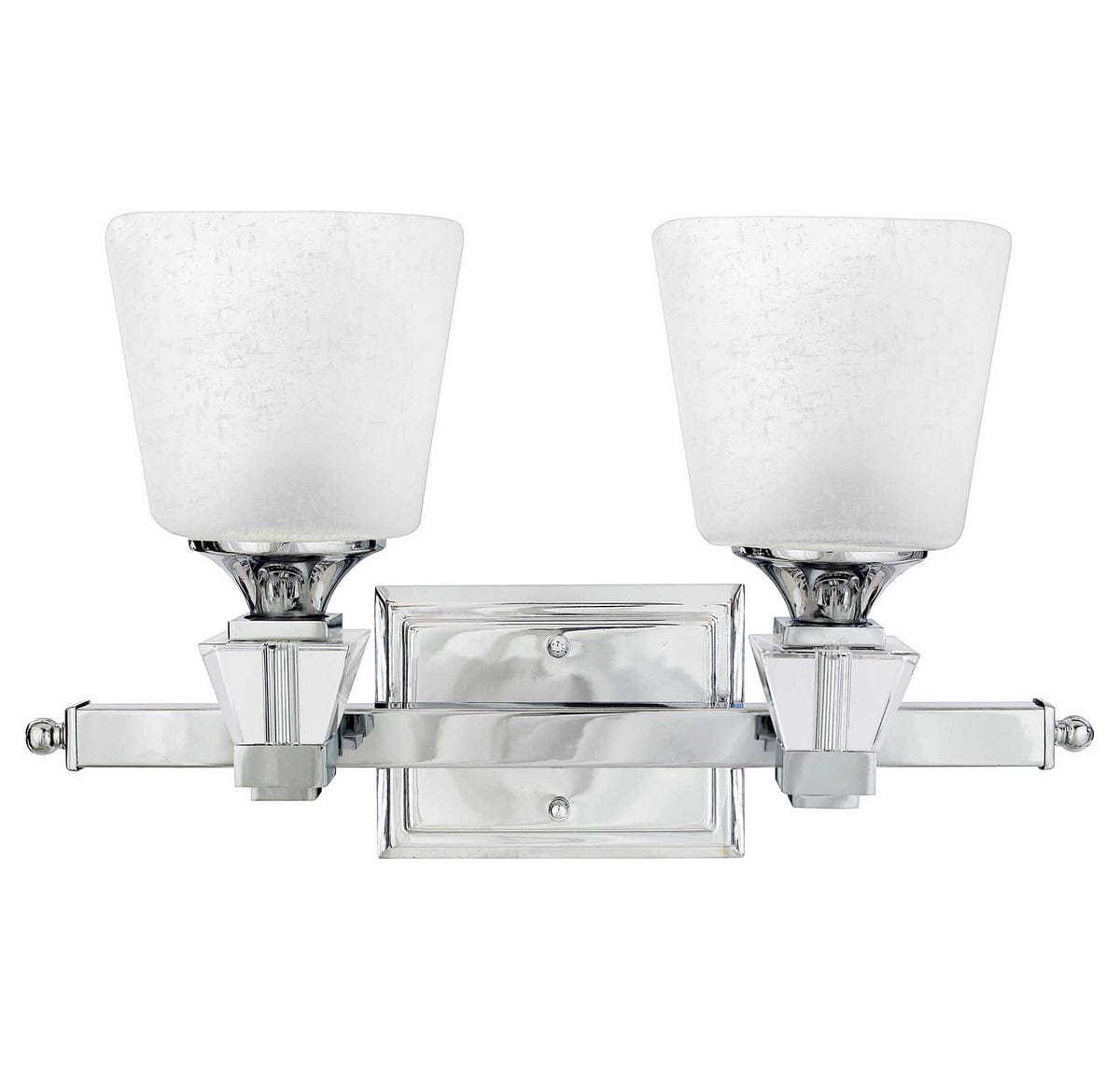 Quoizel Deluxe 2-Light 10" Bathroom Vanity Light in Polished Chrome