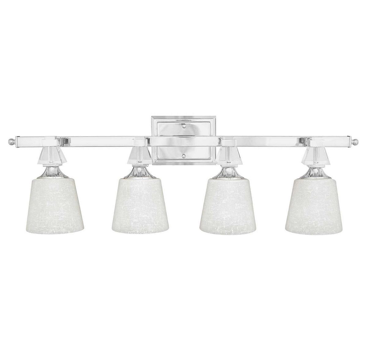 Quoizel Deluxe 4-Light 10" Bathroom Vanity Light in Polished Chrome