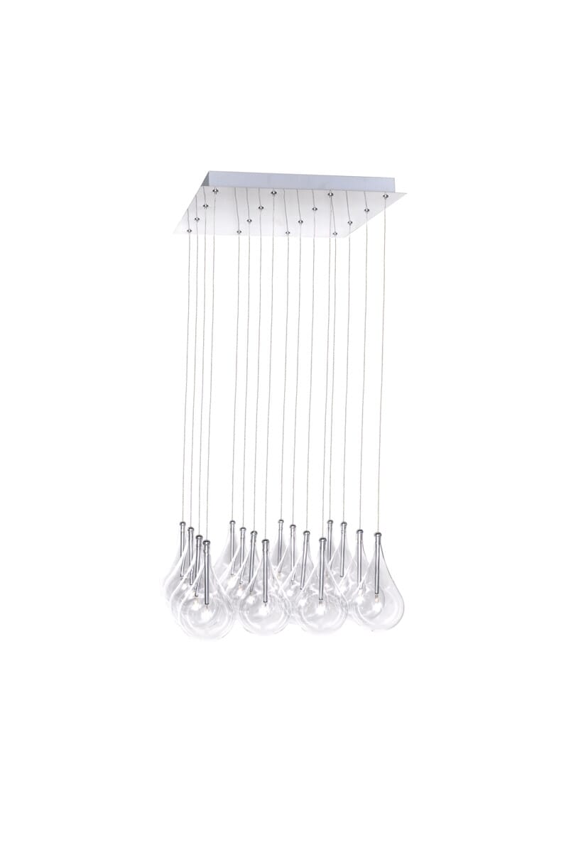 ET2 Larmes 16-Light Xenon Pendant, Polished Chrome