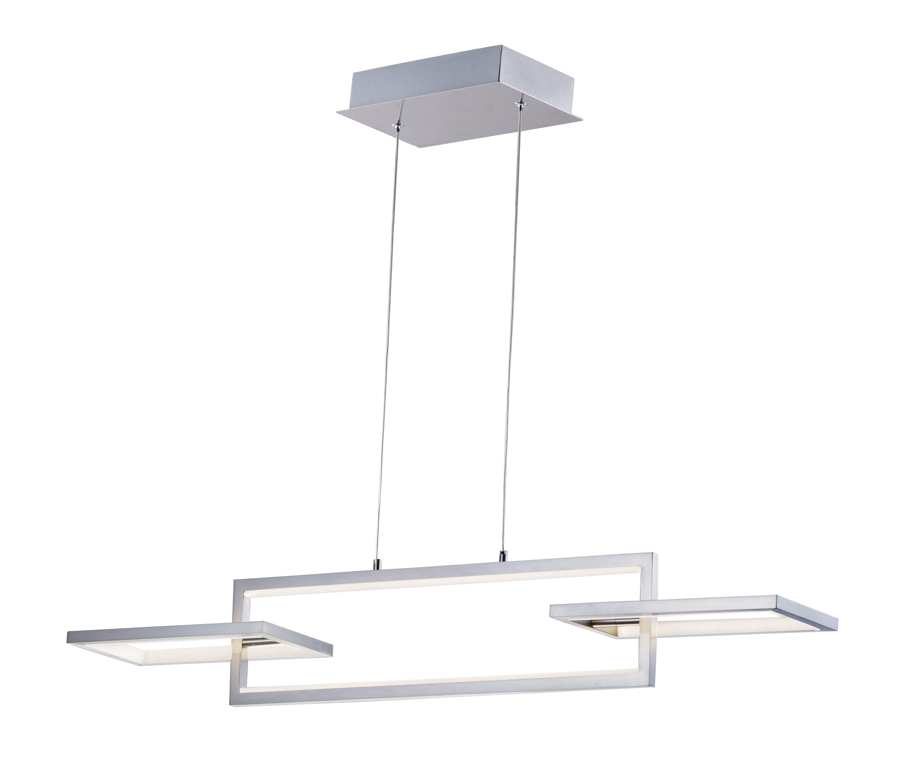 ET2 Lighting Link 42" LED 3-Light Pendant in Satin Nickel