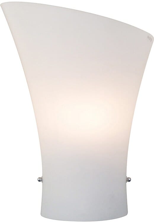 ET2 Conico 8.5" Opal White Glass Wall Sconce in Satin Nickel