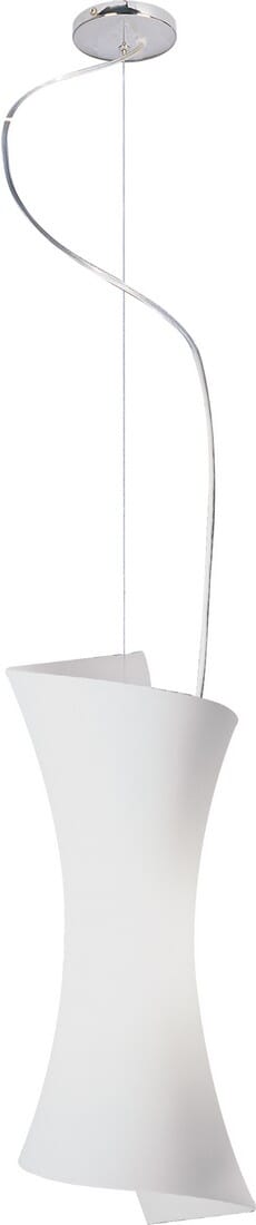 ET2 Conico 8.5" Opal White Glass Pendant in Satin Nickel