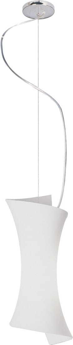 ET2 Conico 5.5" Opal White Glass Pendant in Satin Nickel