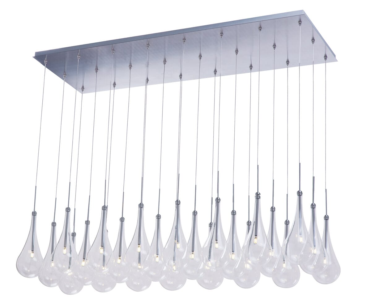 ET2 Larmes LED 24-Light Linear Pendant in Polished Chrome