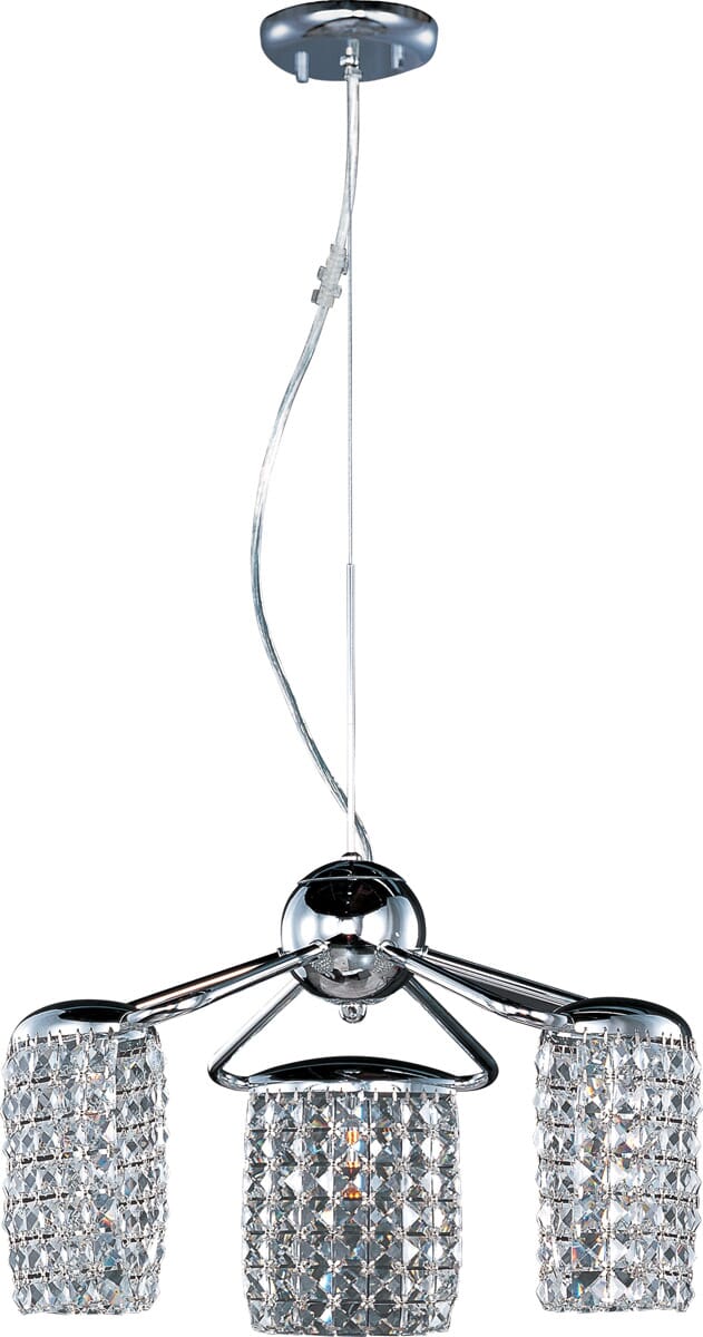 ET2 Tartan 3-Light Pendant Light in Polished Chrome