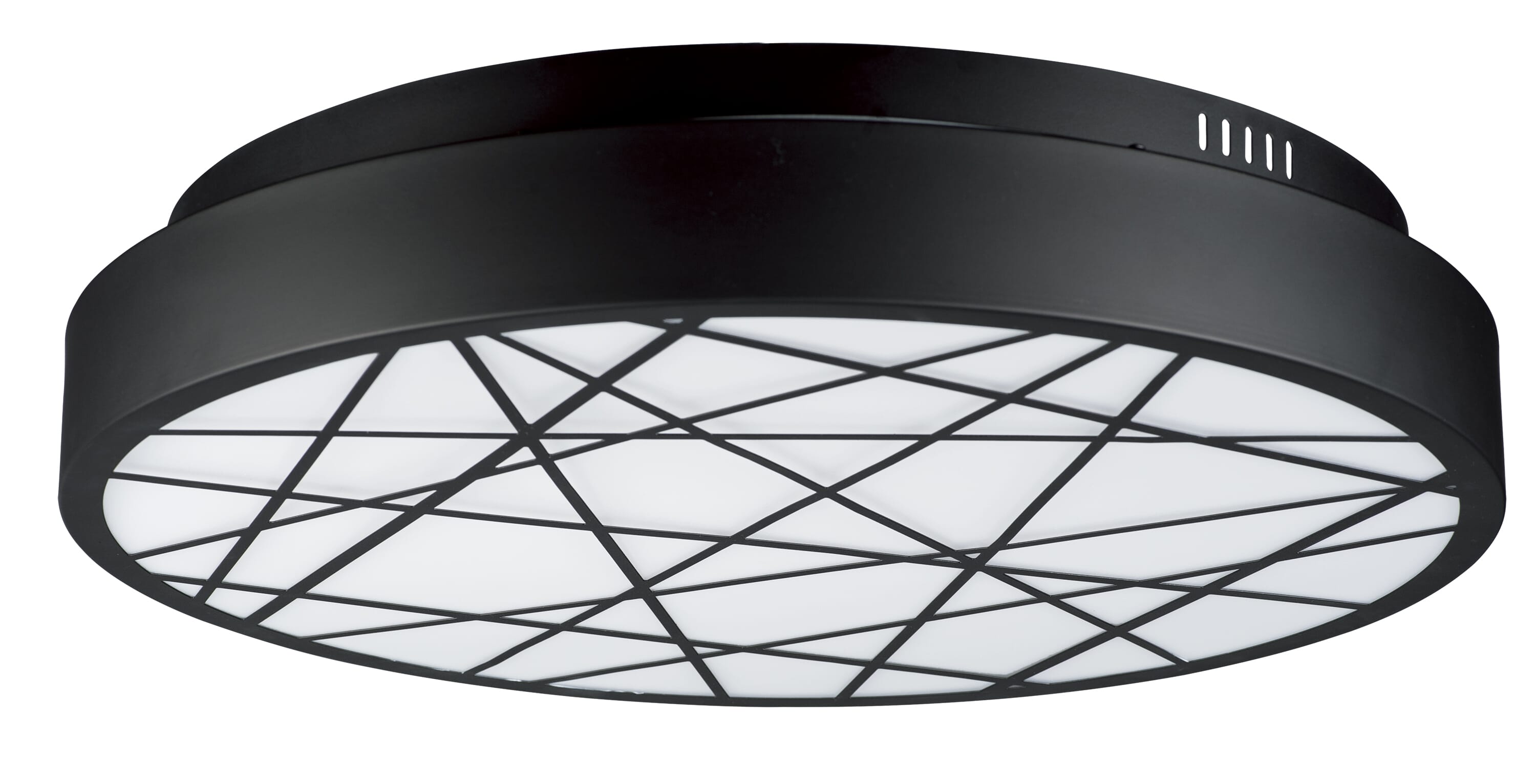 ET2 Lighting Intersect 15.75" LED Round Ceiling Light in Black