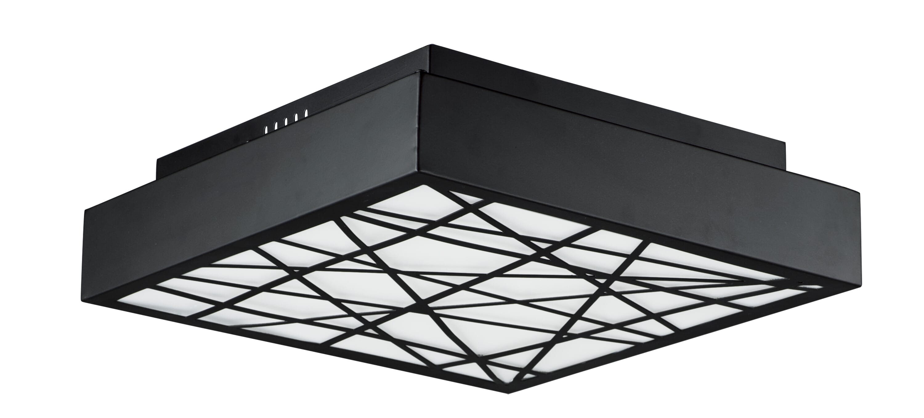 ET2 Lighting Intersect 23.5" LED Square Ceiling Light in Black