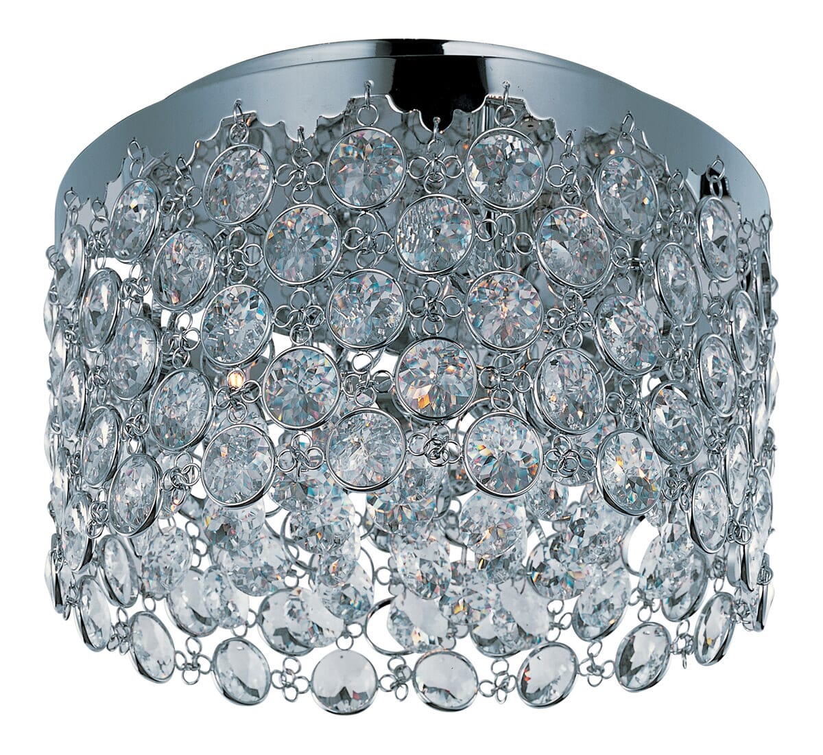 ET2 Dazzle 4-Light Flush Mount, Polished Chrome