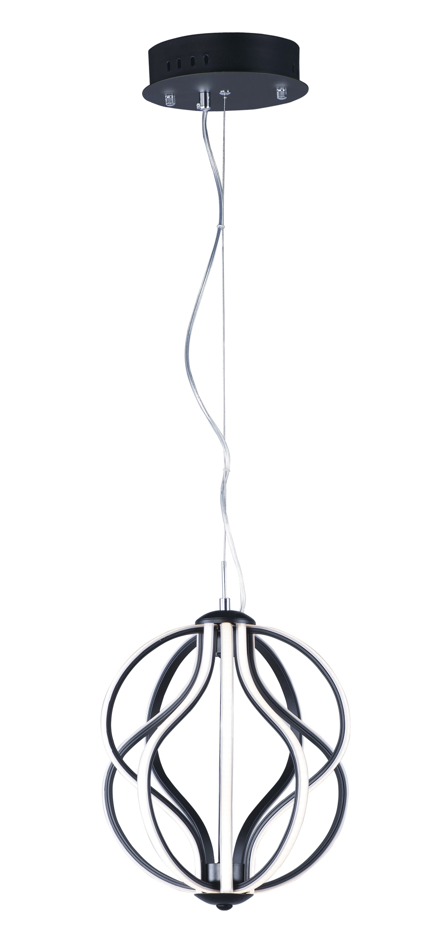 ET2 Lighting Aura 12" LED 10-Light Pendant in Black