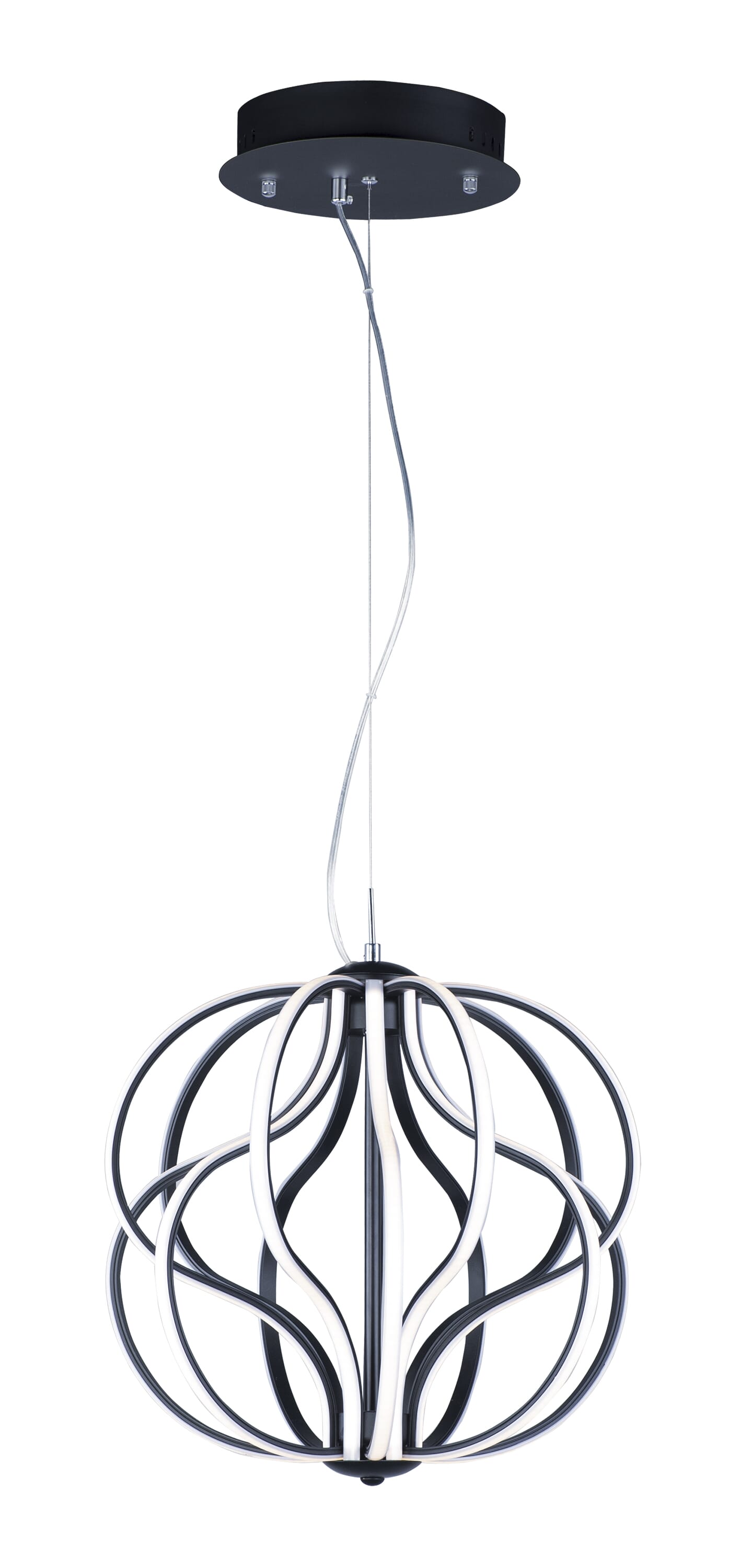 ET2 Lighting Aura 17" LED 14-Light Pendant in Black