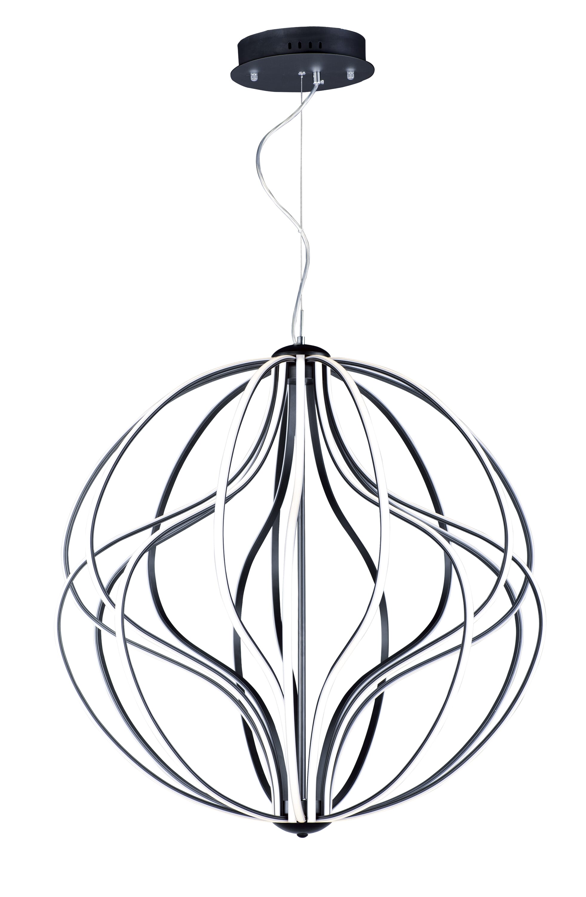 ET2 Lighting Aura 31" LED 18-Light Pendant in Black