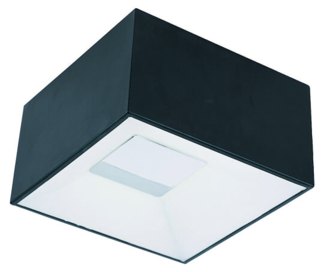 ET2 Collage 9" White Glass Flush Mount in Black