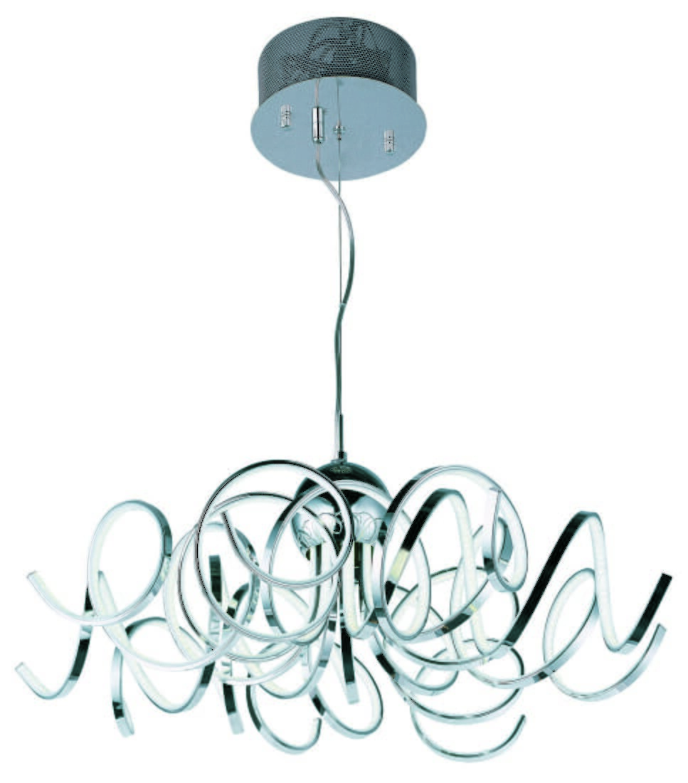 ET2 Chaos 34" 9-Light Pendant in Polished Chrome