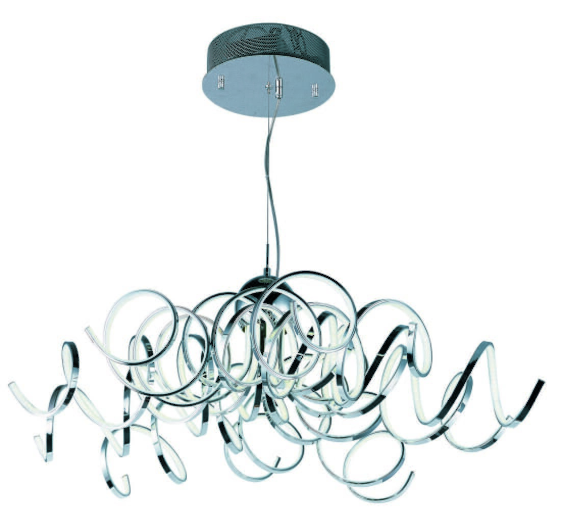 ET2 Chaos 42" 10-Light Pendant in Polished Chrome