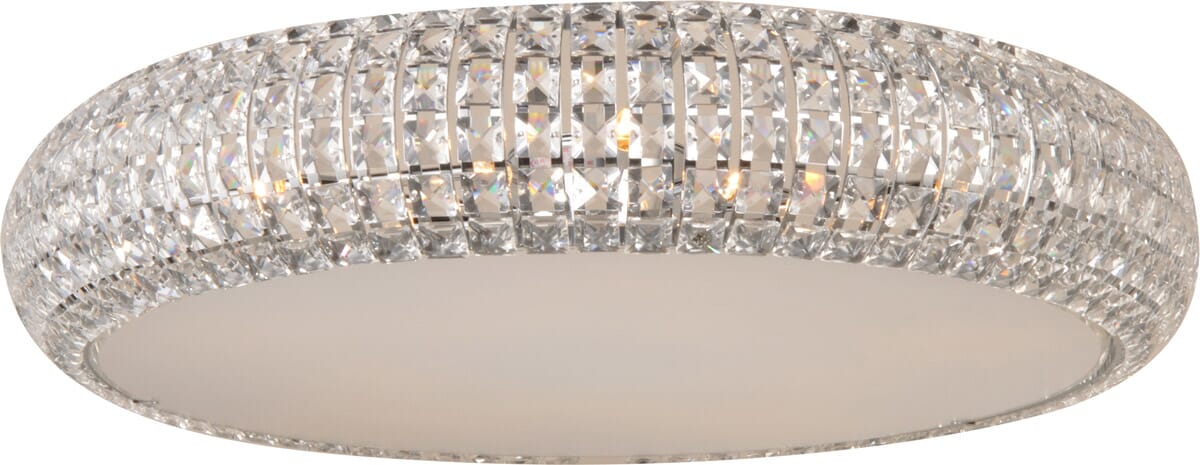 ET2 Bijou 4-Light Xenon Flush Mount, Polished Chrome