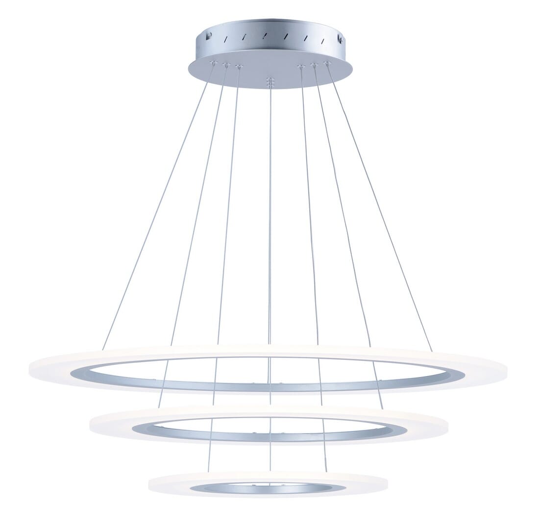 ET2 Saturn II LED 31.5" 3-Light Pendant in Matte Silver