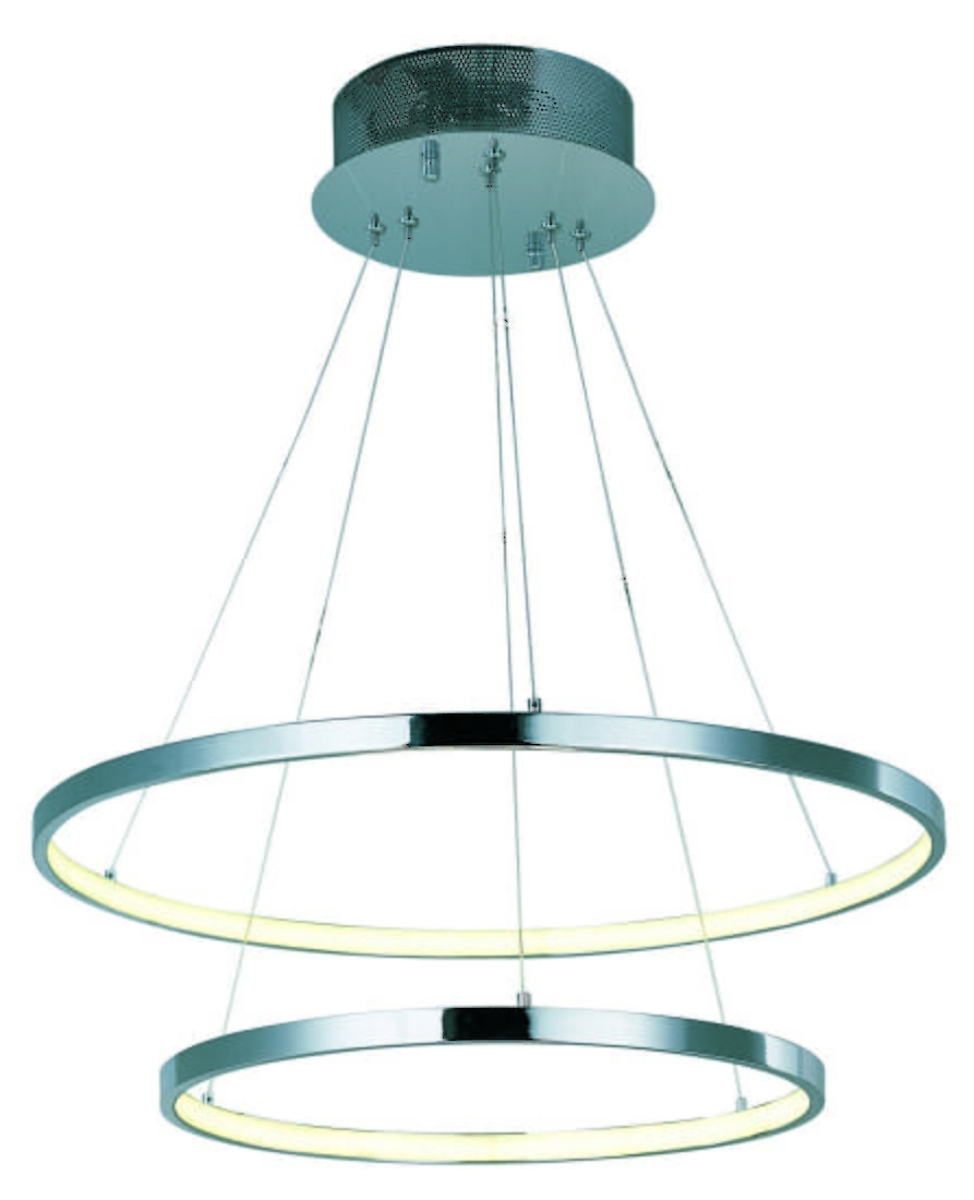 ET2 Hoops LED 23.5" 2-Light Pendant in Polished Chrome