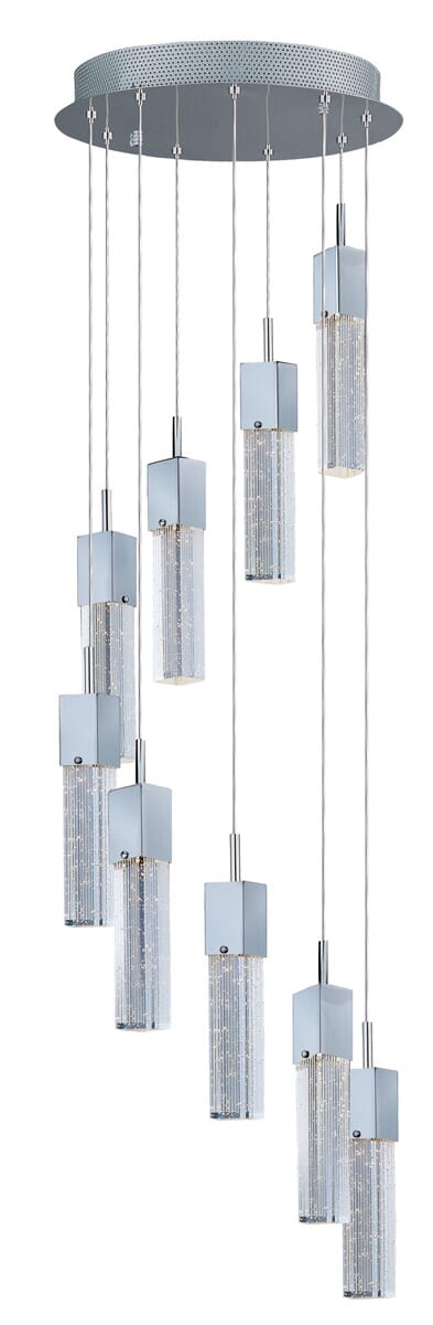 ET2 Fizz III 9-Light Wall Sconce, Polished Chrome