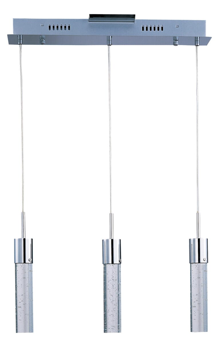 ET2 Fizz IV 3-Light Linear Pendant, Polished Chrome