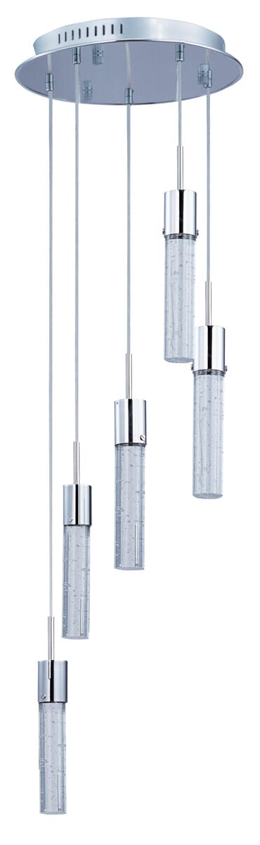 ET2 Fizz IV 5-Light Multi-Light Pendant, Polished Chrome