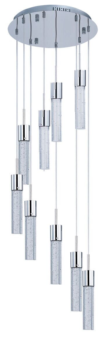 ET2 Fizz IV 9-Light Multi-Light Pendant, Polished Chrome