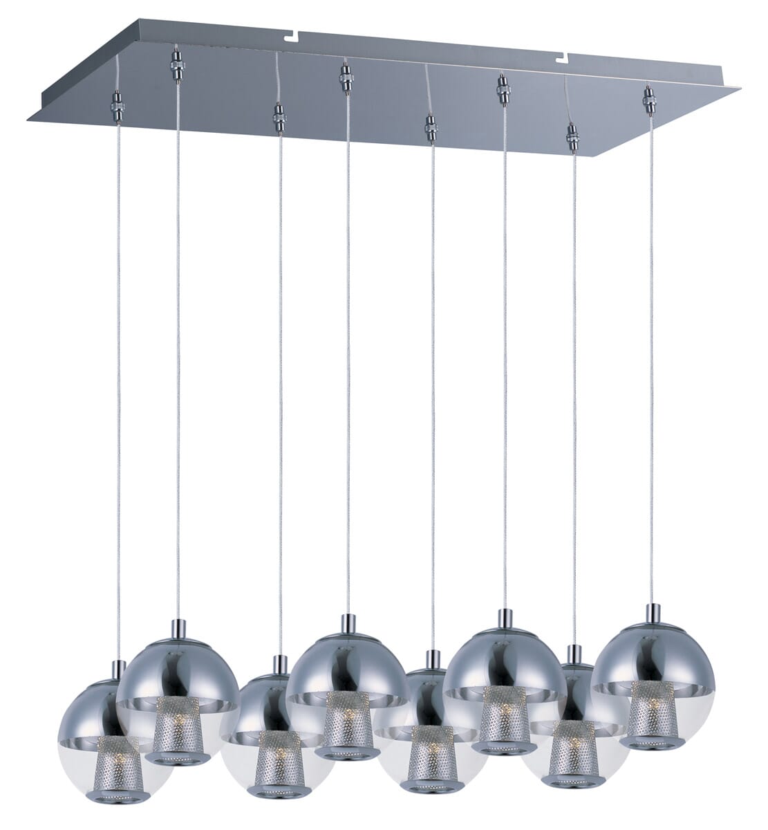 ET2 Reflex 8-Light Island Pendant, Polished Chrome