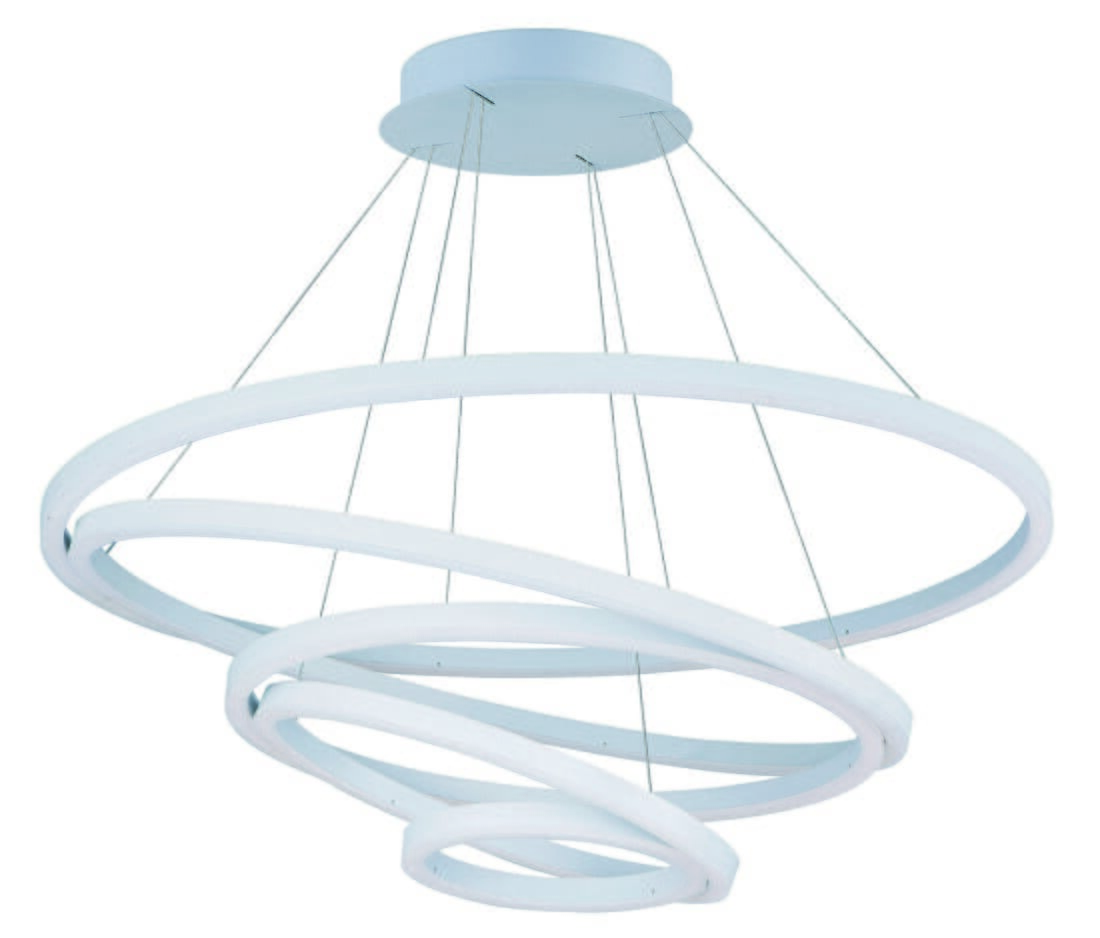 ET2 Cirque 39" 5-Light Entry Foyer Pendant in Matte White