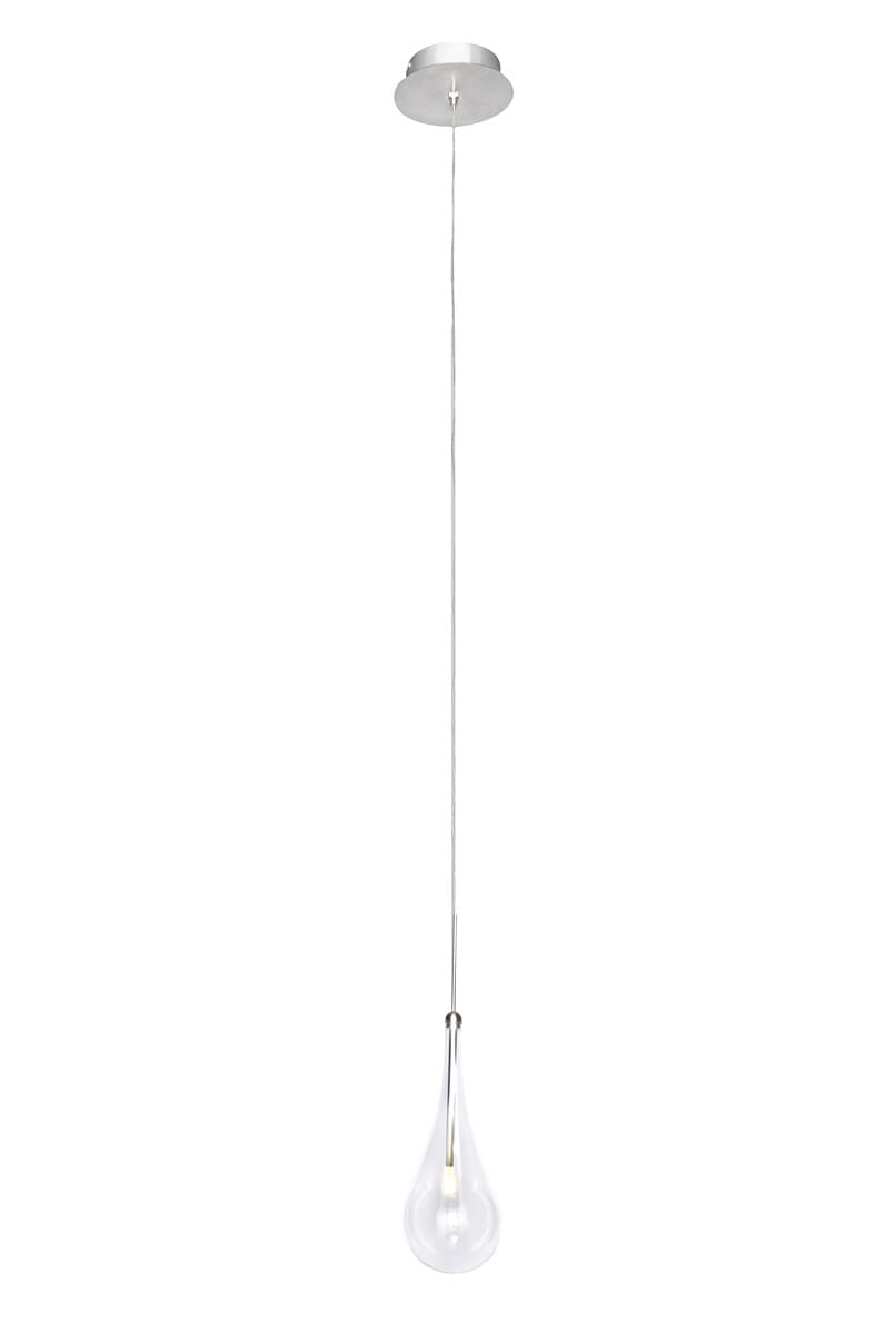 ET2 Larmes LED 1-Light Single Pendant, Polished Chrome