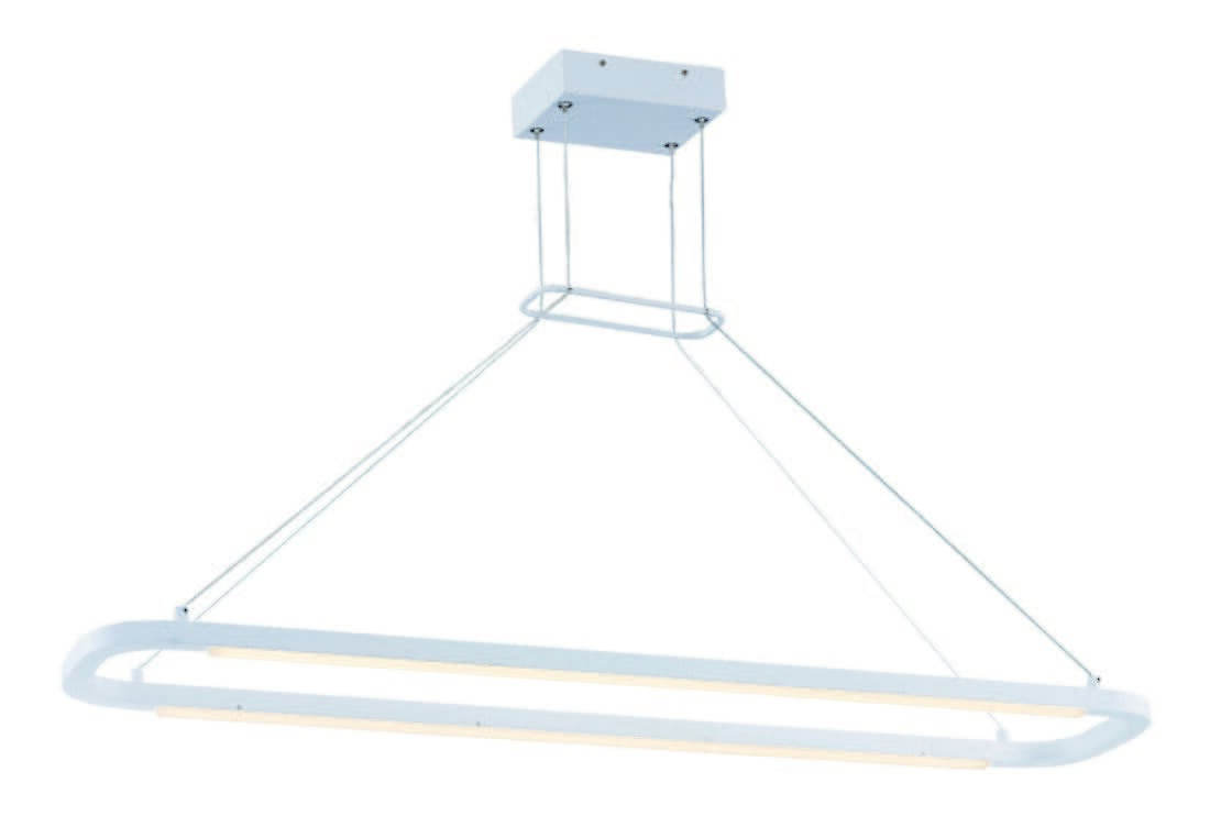 ET2 Jibe LED 44.75" 2-Light Linear Pendant in Matte White