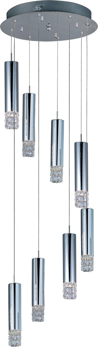 ET2 Bangle 8-Light Flush Mount, Polished Chrome