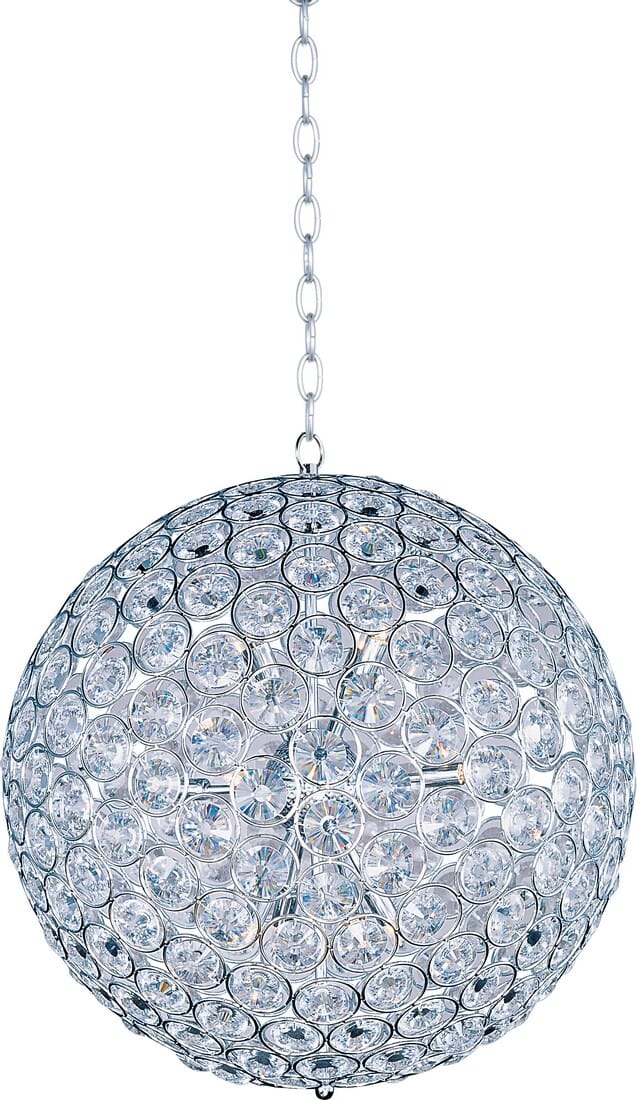 ET2 Brilliant 24" 12-Light Crystal Pendant in Polished Chrome