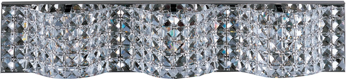 ET2 Wave 3-Light Bathroom Vanity Light, Polished Chrome