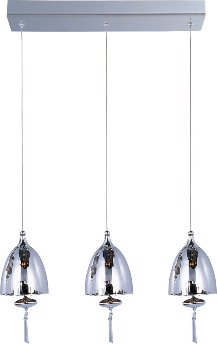 ET2 Chute 3-Light Pendant, Polished Chrome