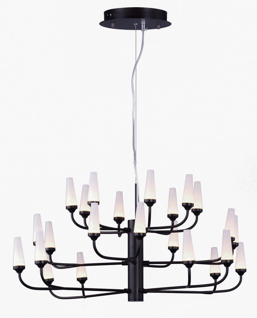 ET2 Candela LED 33" 24-Light Multi-Tier Chandelier in Bronze