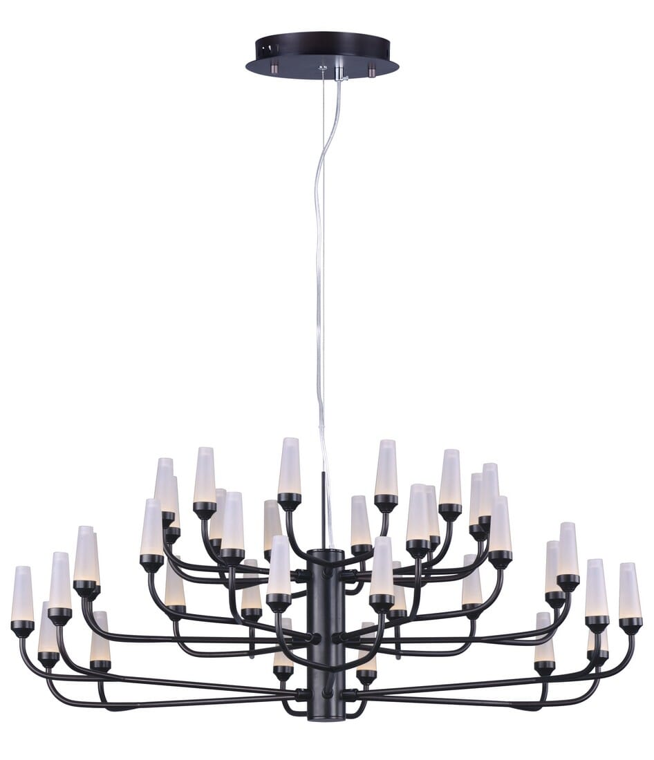 ET2 Candela LED 32.75" 36-Light Multi-Tier Chandelier in Bronze