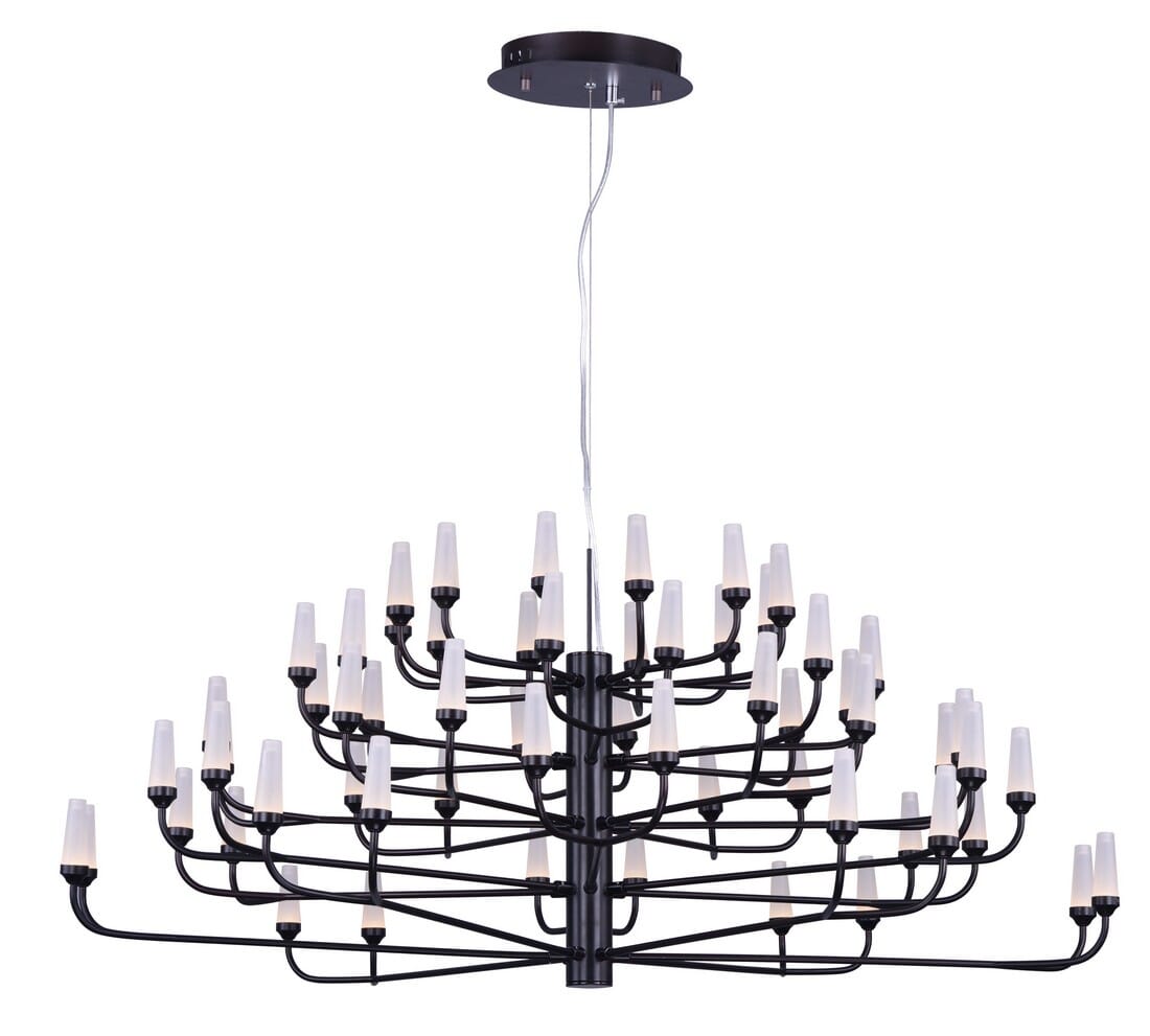 ET2 Candela LED 44.5" 60-Light Multi-Tier Chandelier in Bronze