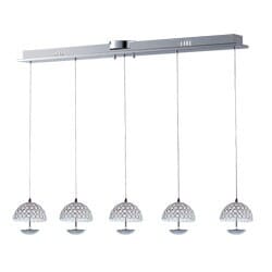 ET2 Parasol 44" 5-Light Crystal Pendant in Polished Chrome