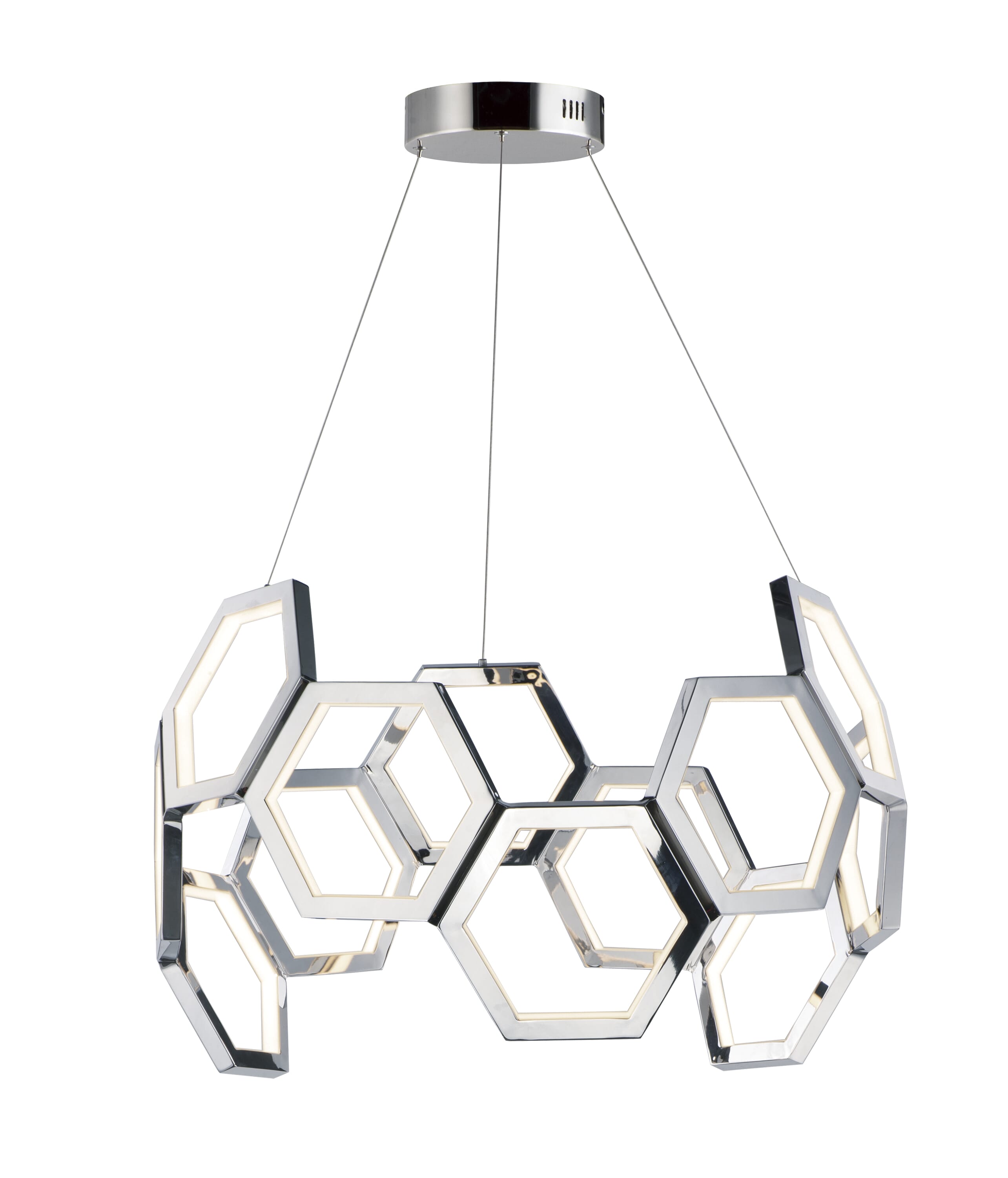 ET2 Lighting Polygon 30" LED Pendant in Polished Chrome