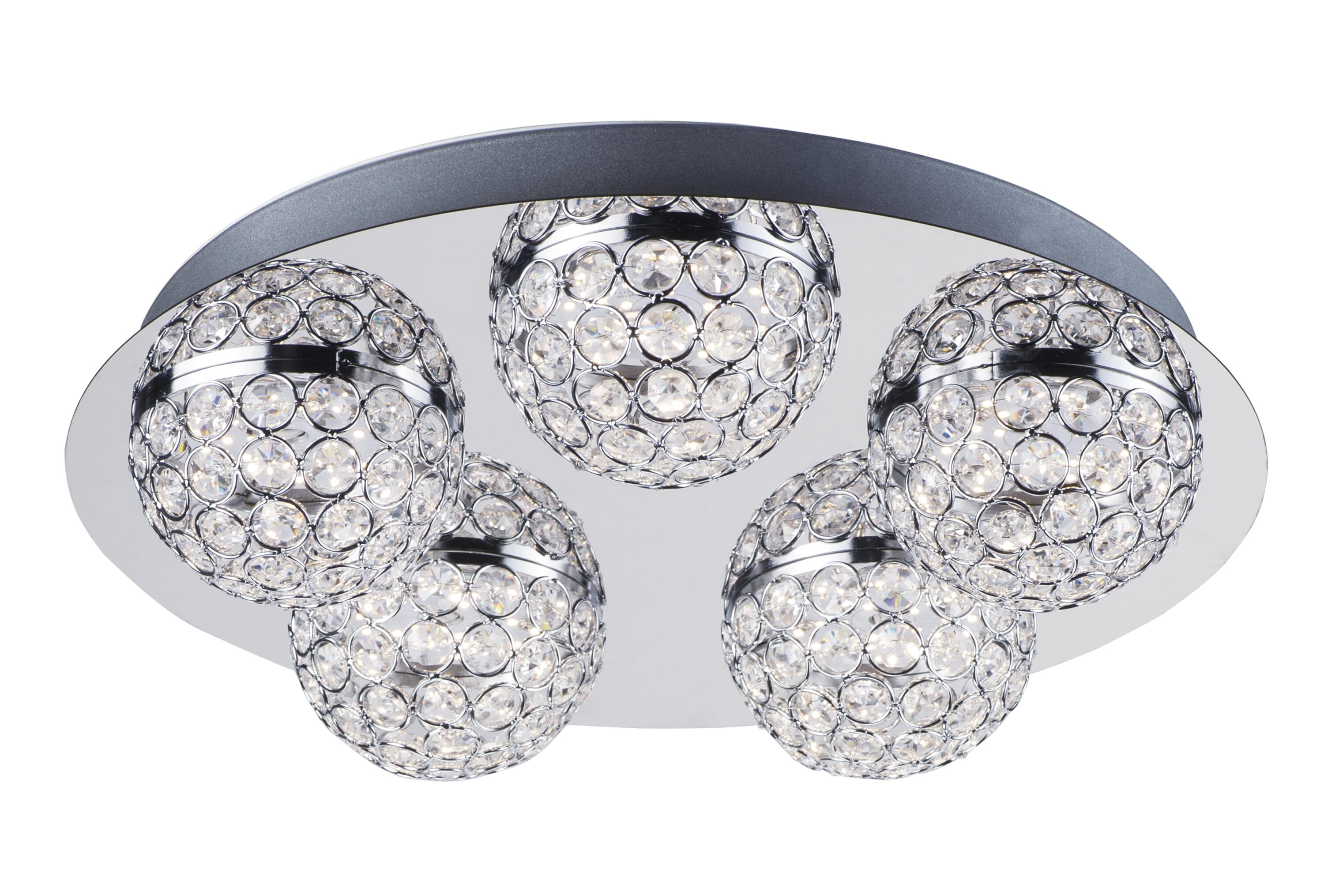 ET2 Lighting Eclipse 15.5" LED 5-Light Ceiling Light in Polished Chrome