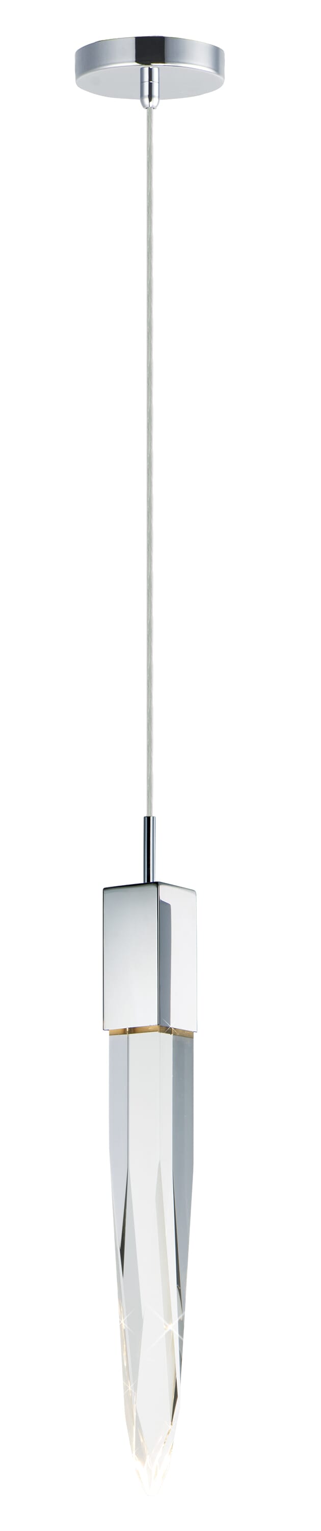 ET2 Lighting Quartz 21" LED Mini Pendant in Polished Chrome